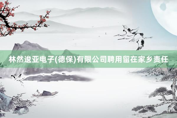 林然逡亚电子(德保)有限公司聘用留在家乡责任